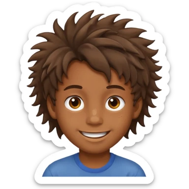 quero um emoji de um menino com pele de sumb sticker