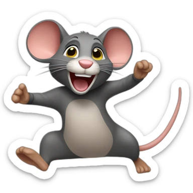 Ratón jerry bailando sticker