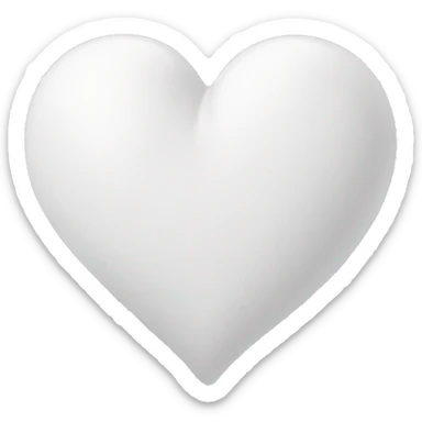 Heart white aesthetic  sticker