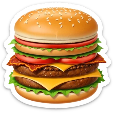 Spicy meat sandwich sticker