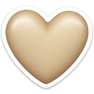 Beige heart sticker