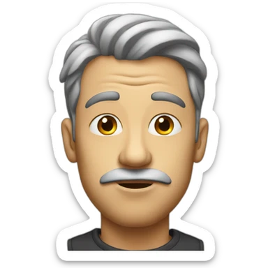 Man with huge lips looking dumb sticker