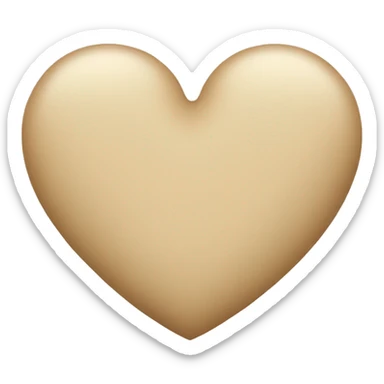 Beige heart sticker