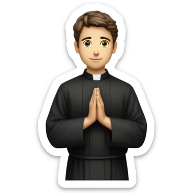 The Young italian Priest in prayer sticker