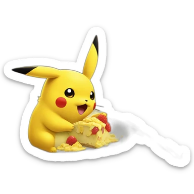 Pikachu is being eaten by Cramorant sticker