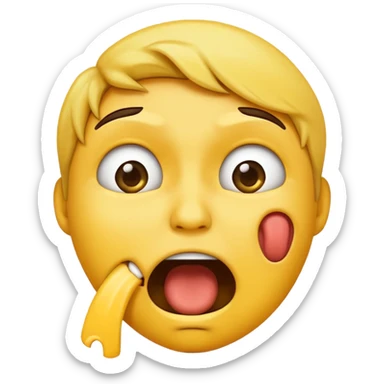 Create an emoji choking itself sticker