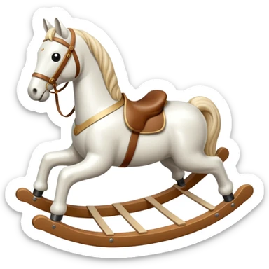 white Rocking Horse sticker