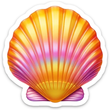 Hawaiian sunrise shell sticker