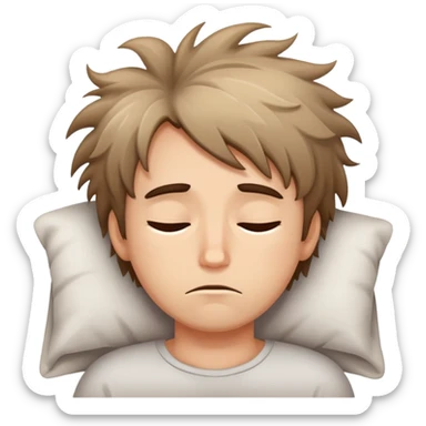 “a lazy and sleepy person sticker