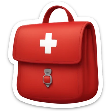 red cross-body bag sticker
