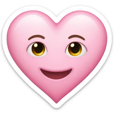 Ligh pink heart sticker
