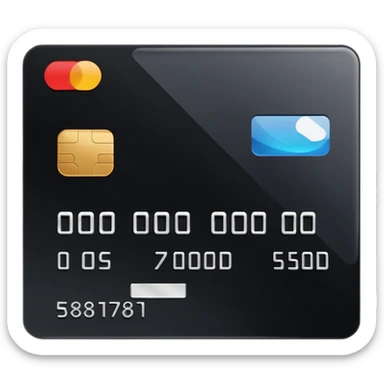 black credit card, no text sticker