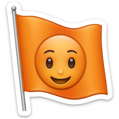 I want a flag emoji 🚩🚩 like this but flag should be orange sticker