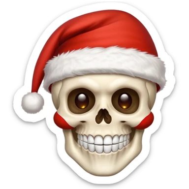 Skull ,MERRY CHRISTMAS sticker
