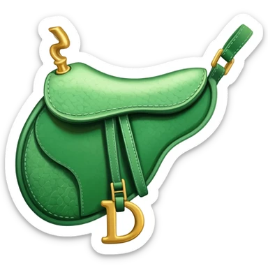 green saddle dior bag sticker