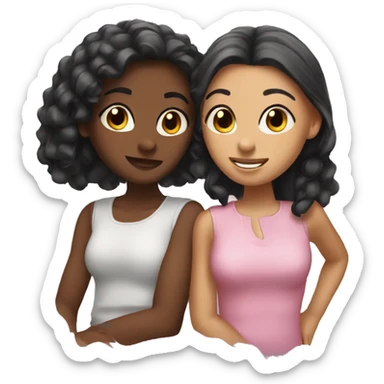 2 girl best friends sticker
