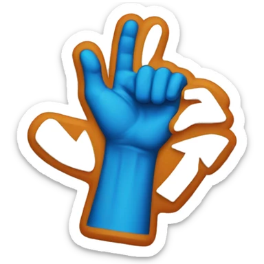 A hang loose sign with a not allowed symbol on top  sticker