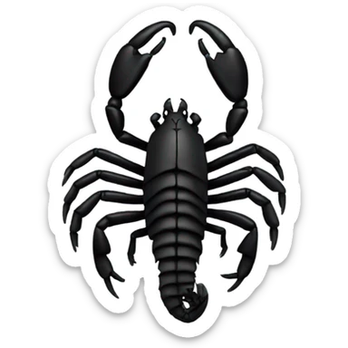 Black Scorpion with Scorpio symbol  sticker