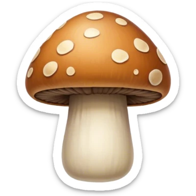 Brown mashroom sticker