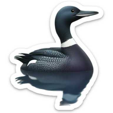 cute minnesota loon on lake sticker