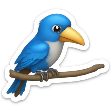 Periquito pajaro azul sticker