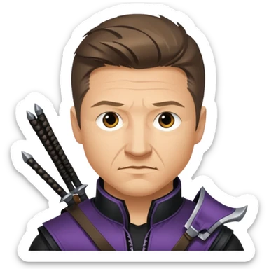 Jeremy Lee Renner Hawkeye 
 sticker