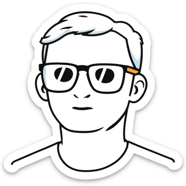 Homme avec lunettes sur la tête sticker