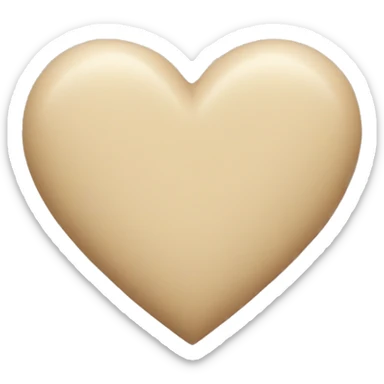 Beige heart  sticker