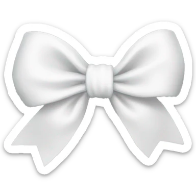 White bow sticker