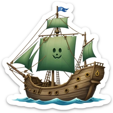 The Flying Dutchman with dilapidated saild sticker