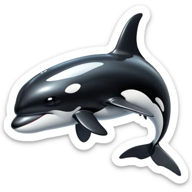 dystopian cybernetic android orca sticker