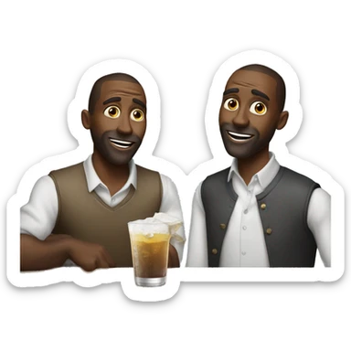 pointer brothers (instagram: @thepointer brothers) famous look at your buddy face. we defffinately shouldn’t drink all day (emoji)  sticker