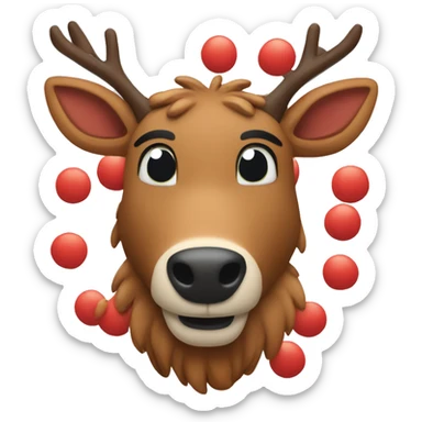 Rudolph the red nose reindeer sticker
