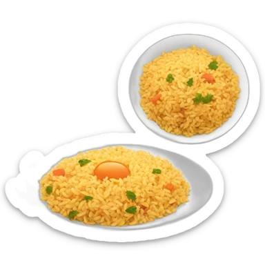 Plate with pilaf sticker