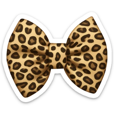 leopard bow sticker