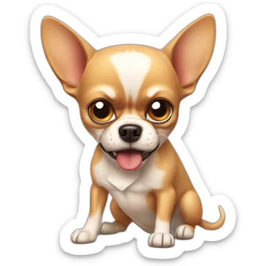Angry chihuahua dog  sticker