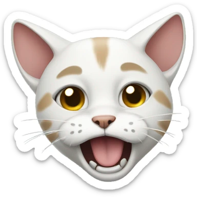Cat crying and dancing sticker