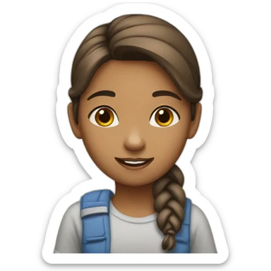 a girl doinghomework sticker