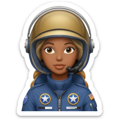 Beyonce as a fighter jet pilot sticker
