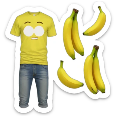Bananas t-shirt sticker