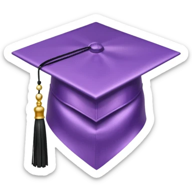 lilac graduation cap sticker