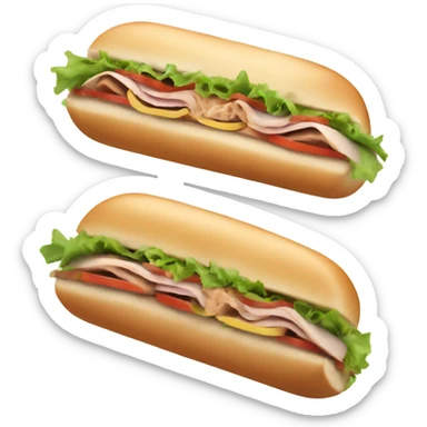 Turkey sub sandwich sticker