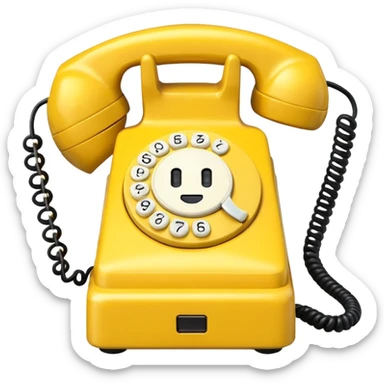 sarı telefon sticker