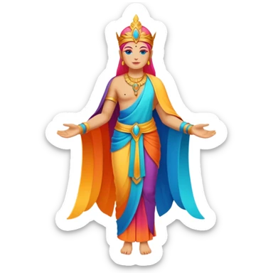 Abstract Colorful Ascending Divine La Creatura Avatar, full body sticker