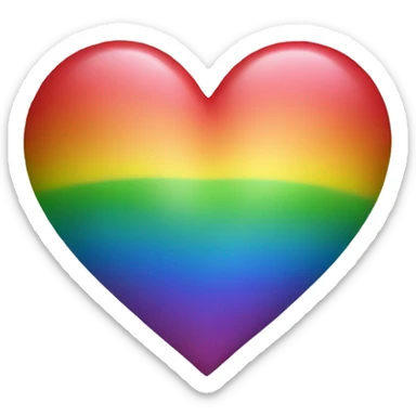 rainbow heart  sticker