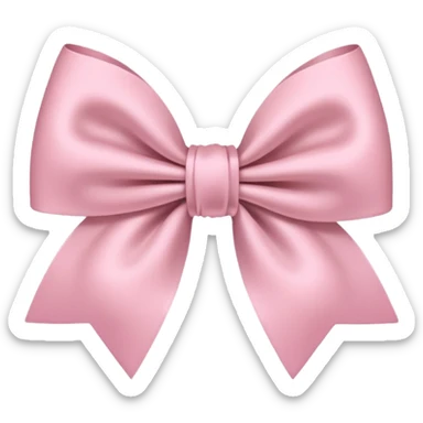 super pale pink bow as confeetti sticker