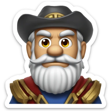 Warcraft mario gem collector in Uncle Scrooge style, mysterious eyes, intricate lips, masterpiece pose sticker