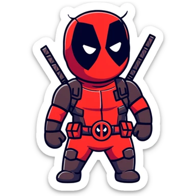 deadpool superhero sticker