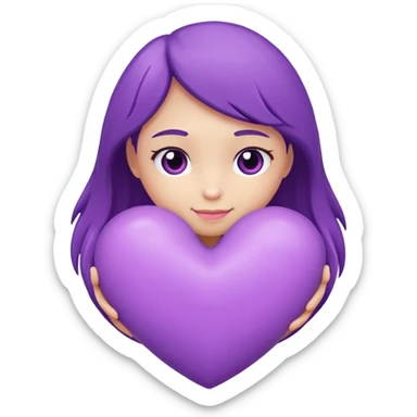 Hug with a Purple Heart sticker