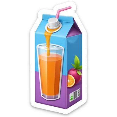 juice tetrapack sticker